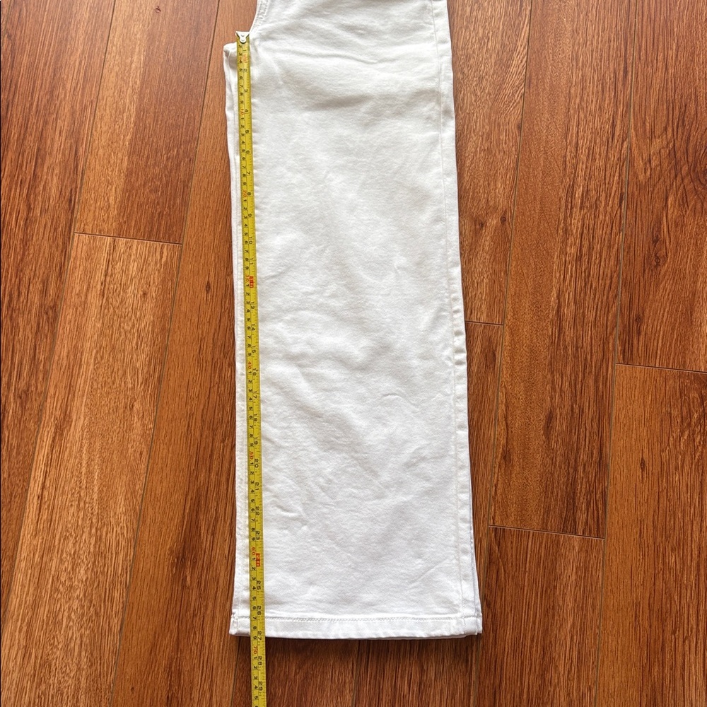 Banana Republic Factory Wide-Leg High Rise Jeans Pure White 25P Petite EUC - Picture 9 of 10
